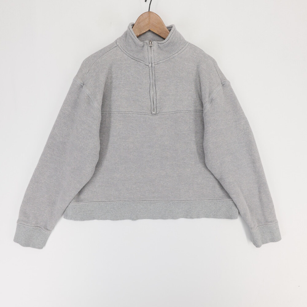 Jenni Kayne Half Zip Sweatshirt Womens XL Gray Heather French Terry Pullover